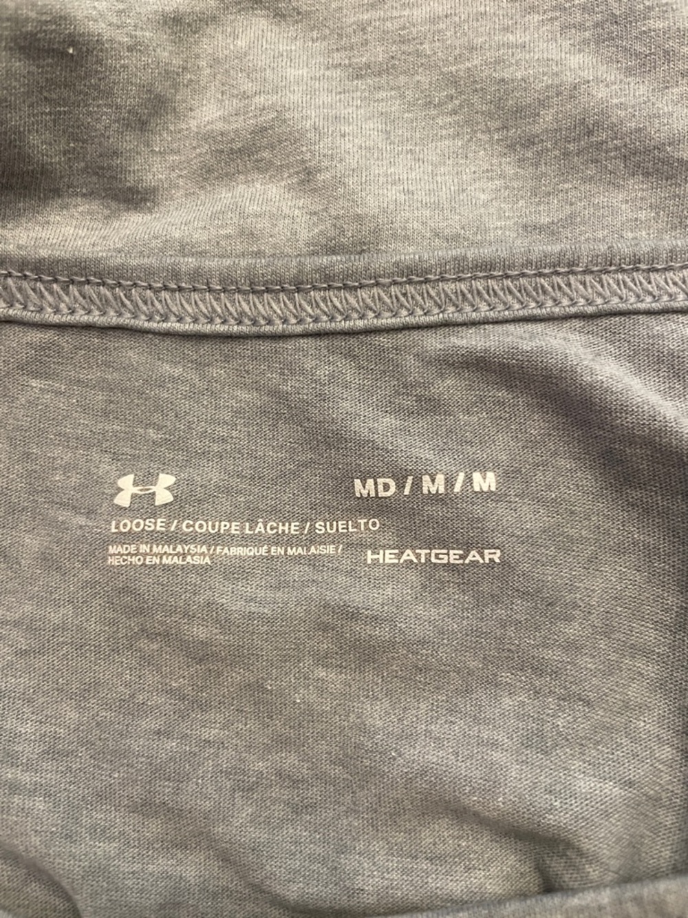 Under Armour Light Gray Tank with Black Logo - Picture 3 of 3